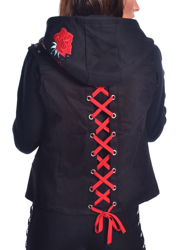 Women&#39;s Rose Studded Two-Piece Jacket