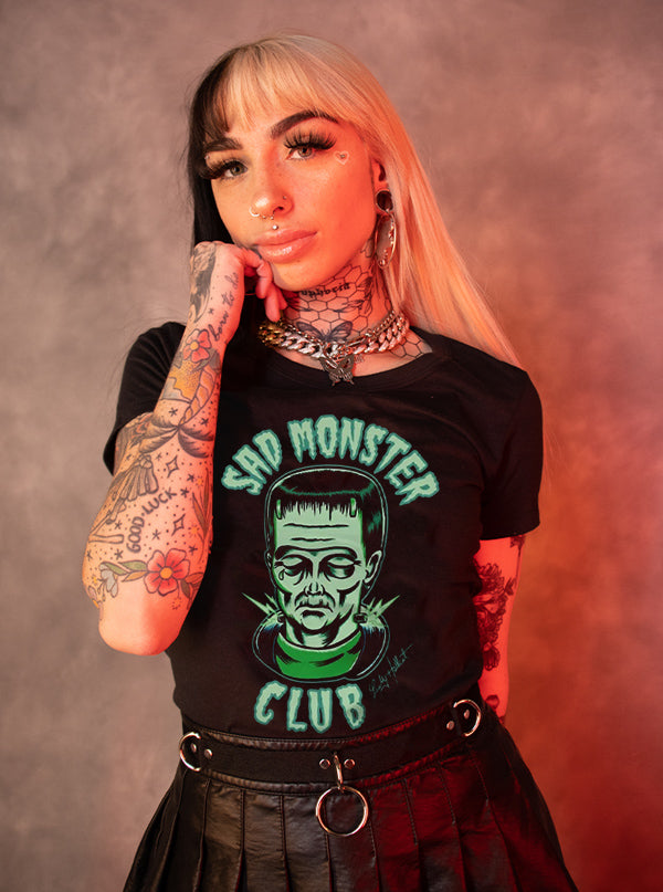 Women&#39;s Lucky Hellcat Sad Monster Club Tee