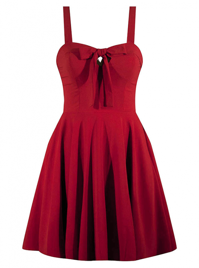 Women&#39;s &quot;Sailor Girl&quot; Swing Dress by Double Trouble Apparel (Red) - www.inkedshop.com