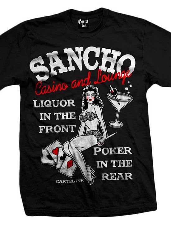 Men&#39;s &quot;Sancho Casino and Lounge&quot; Tee by Cartel Ink (Black) - www.inkedshop.com
