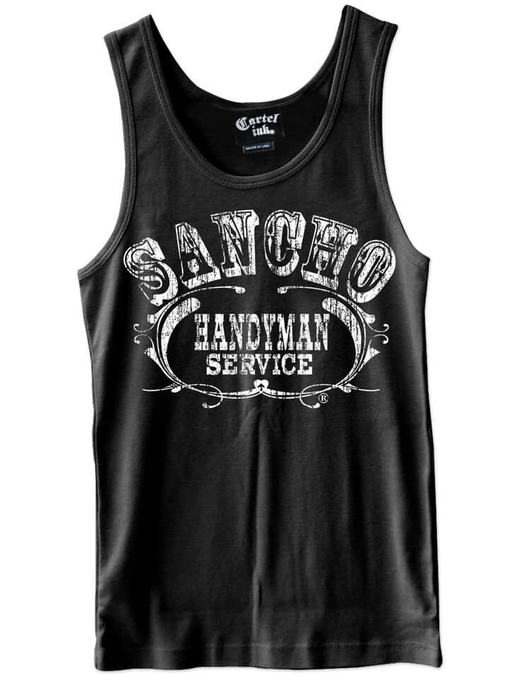 Men&#39;s &quot;Sancho Handyman Services&quot; Tank by Cartel Ink (Black) - www.inkedshop.com