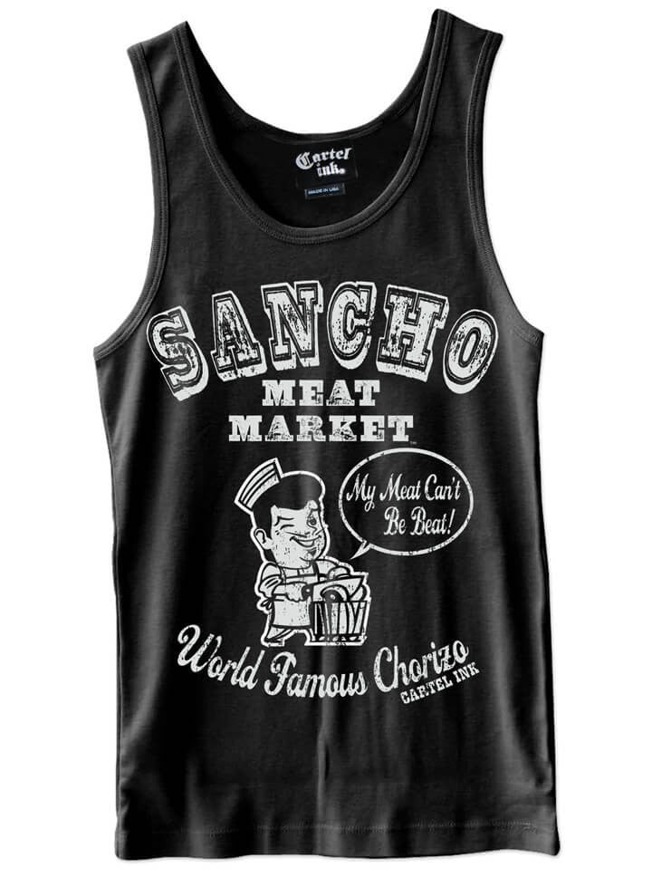 Men&#39;s &quot;Sancho Meat Market&quot; Tank by Cartel Ink (Black) - www.inkedshop.com