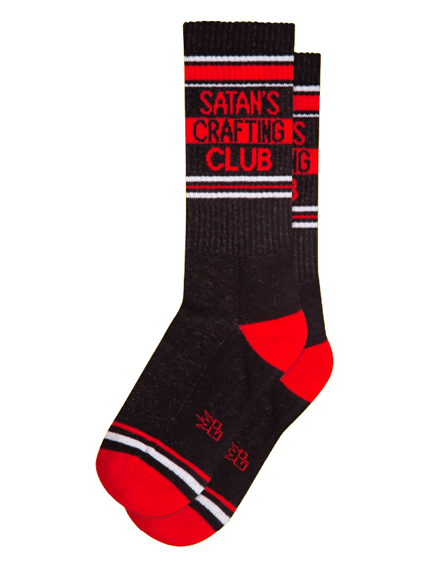 Satan&#39;s Crafting Club Ribbed Gym Socks