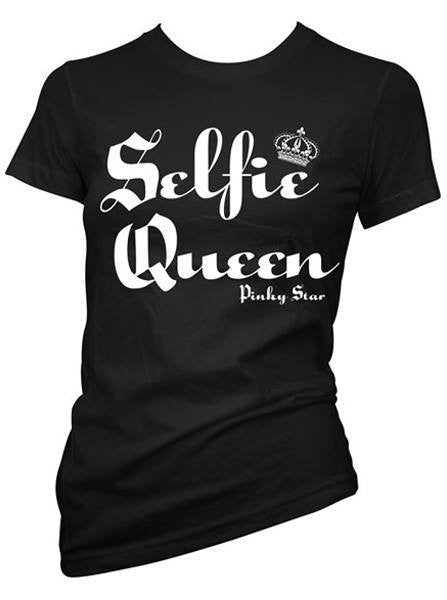 Women&#39;s &quot;Selfie Queen&quot; Tee by Pinky Star (Black) - www.inkedshop.com