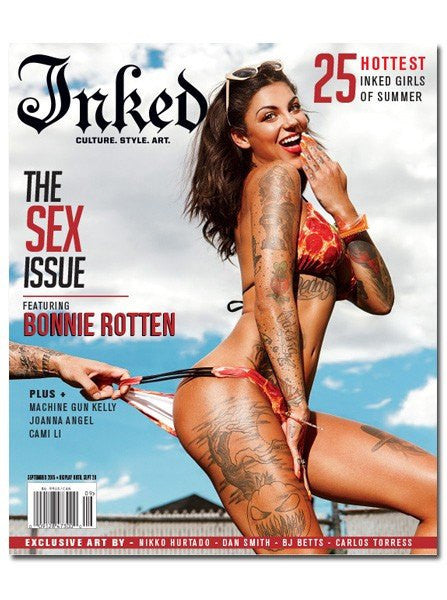 Inked Magazine: Sex Issue featuring Bonnie Rotten - September 2015 - www.inkedshop.com