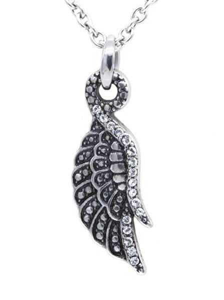 Women&#39;s &quot;Shimmering Wing&quot; Petite Necklace by Controse (Silver) - www.inkedshop.com