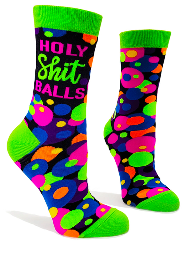 Women&#39;s Holy Shit Balls Crew Socks