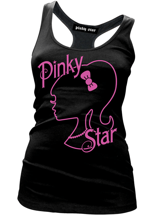 Women&#39;s &quot;Silhouette&quot; Racerback Tank by Pinky Star (Black) - www.inkedshop.com