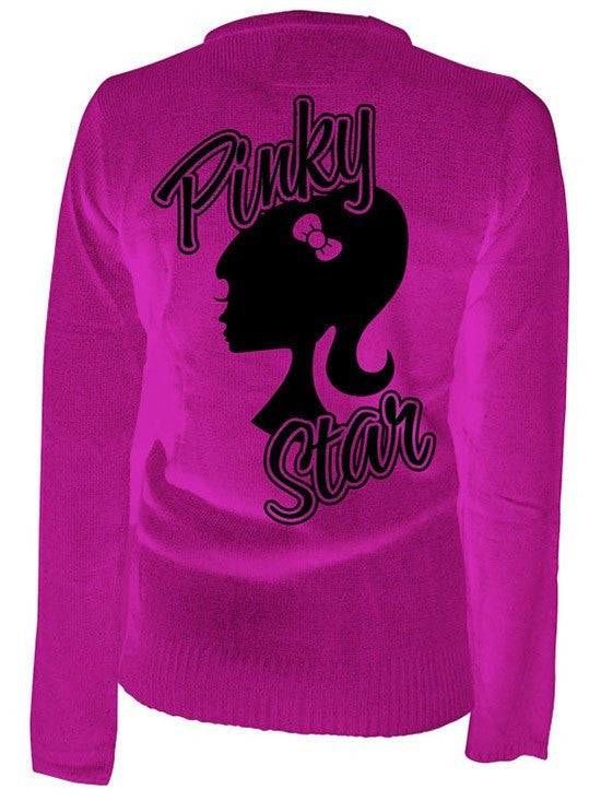 Women&#39;s &quot;Silhouette&quot; Cardigan by Pinky Star (Pink) - www.inkedshop.com