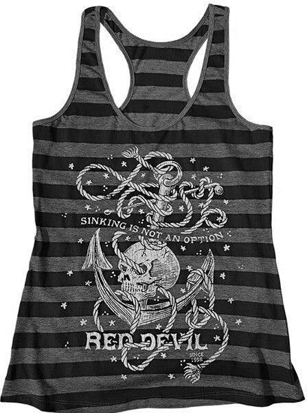 Women&#39;s &quot;Sinking Is Not An Option&quot; Tank by Red Devil (Black/Grey) - www.inkedshop.com