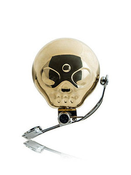 &quot;Skull&quot; Bike Bell (Brass) - www.inkedshop.com