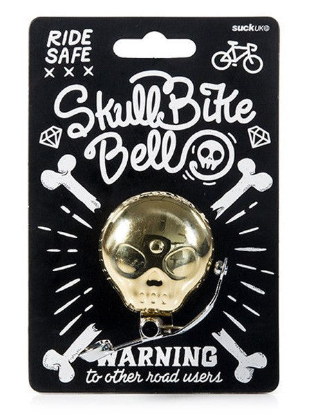 &quot;Skull&quot; Bike Bell (Brass) - www.inkedshop.com