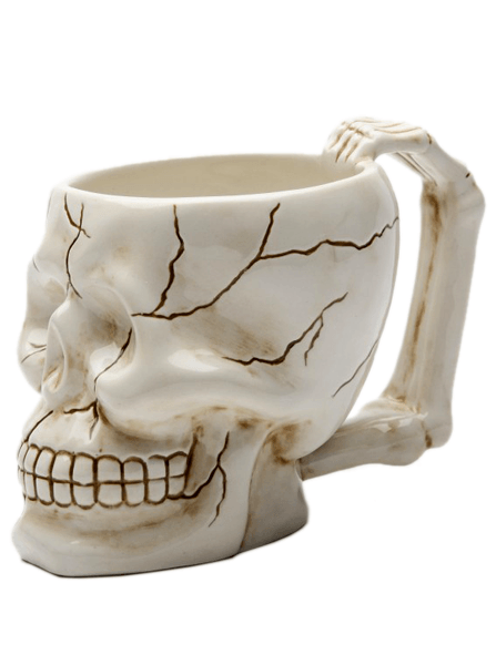 &quot;Skull&quot; Coffee Mug by Pacific Trading (Bone) - www.inkedshop.com