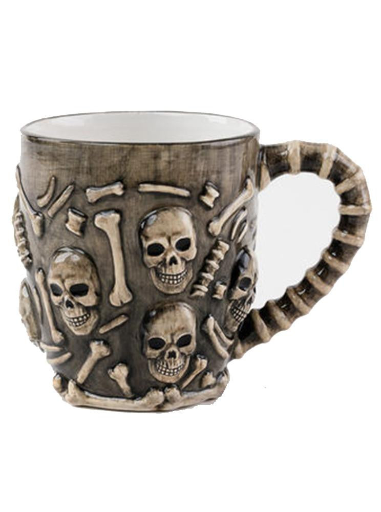 Skull and Bones Mug (Cream\Brown)