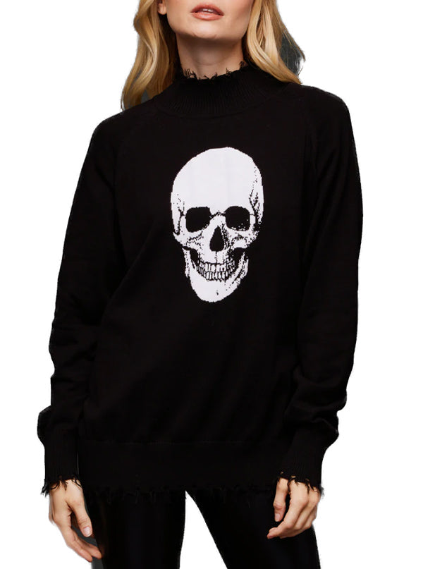 Women&#39;s Distressed Skull Sweater