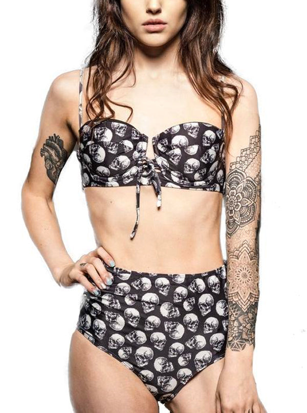 Women&#39;s Unchained Skull High Waist Two-Piece Swimsuit