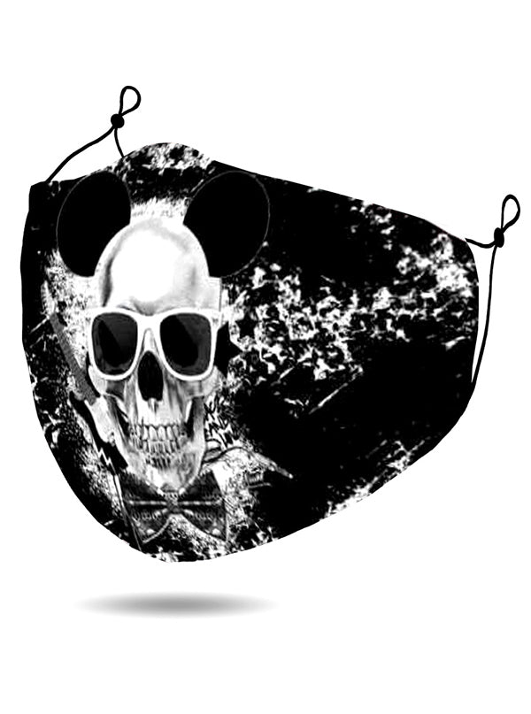 Splatter Skull Print Face Mask