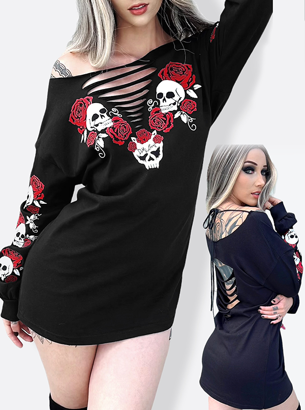 Women&#39;s Love to Death Cut-Out Slouchy Dress