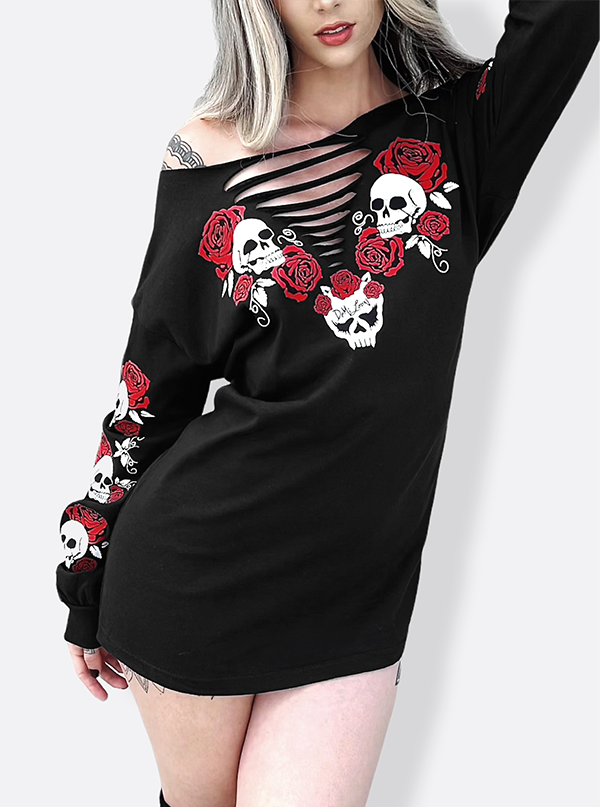 Women&#39;s Love to Death Cut-Out Slouchy Dress