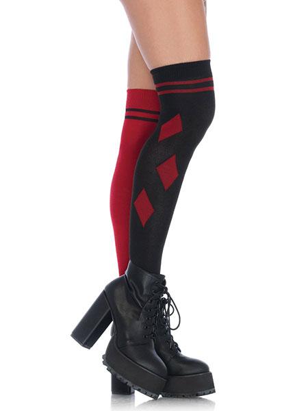 Women&#39;s Harlequin Over-The-Knee Socks