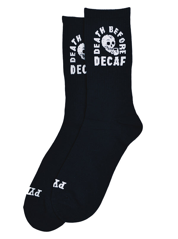 Unisex Death Before Decaf Socks