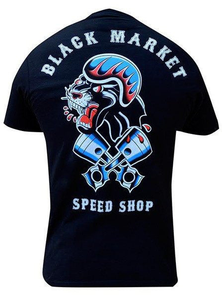 Men&#39;s &quot;Speed Shop&quot; Tee by Black Market Art (Black) - www.inkedshop.com