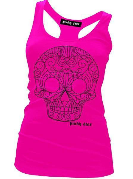 Women&#39;s &quot;Quilted Sugar Skull&quot; Collection by Pinky Star (Pink) - www.inkedshop.com