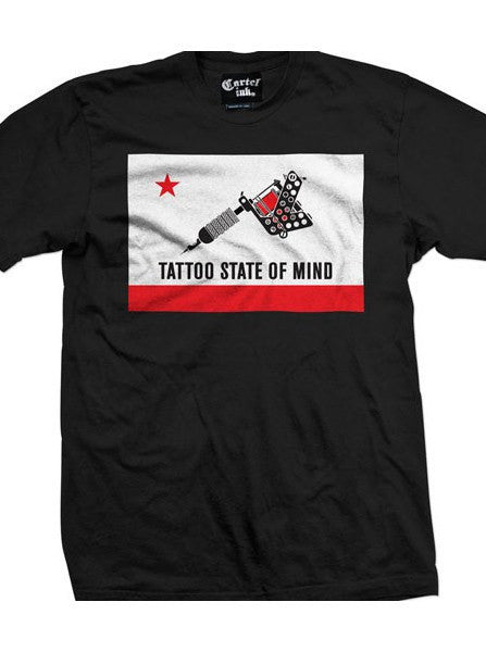 Men&#39;s &quot;Tattoo State Of Mind&quot; Tee by Cartel Ink (Black) - www.inkedshop.com