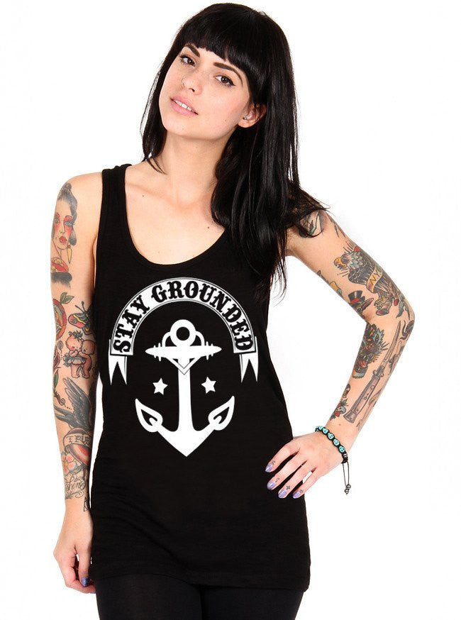 Women&#39;s &quot;Stay Grounded&quot; Tank by Inked (Black) - www.inkedshop.com