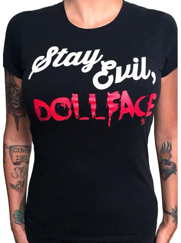 Women&#39;s Stay Evil Dollface Tee