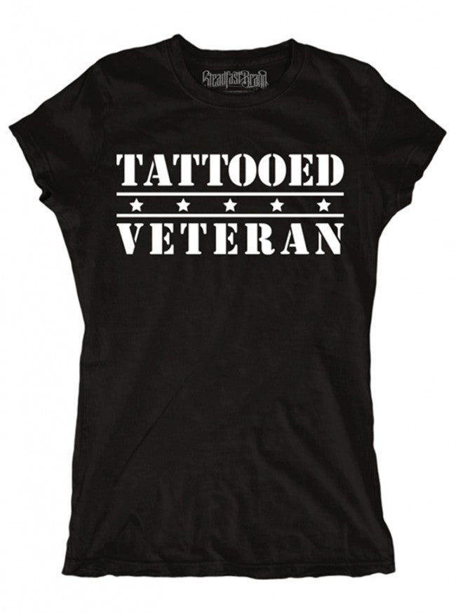 Women&#39;s &quot;Tattooed Veteran&quot; Tee by Steadfast Brand (Black) - InkedShop - 3