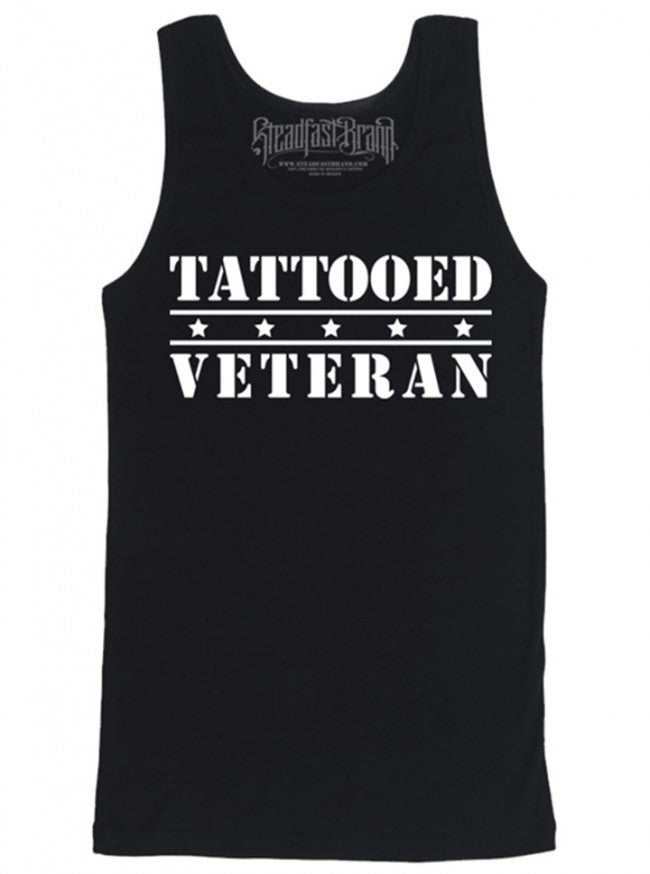 Men&#39;s &quot;Tattooed Veteran&quot; Tank by Steadfast Brand (Black) - www.inkedshop.com
