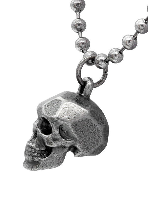 Steel Skull Beaded Necklace