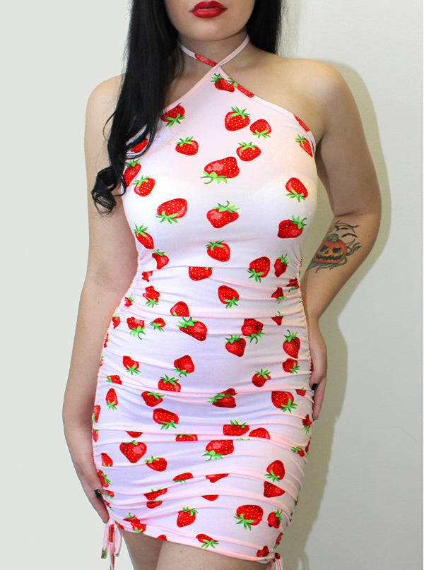 Women&#39;s Strawberry Dreams Ruched Dress
