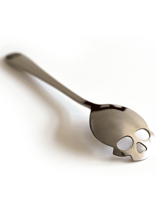 &quot;Sugar Skull&quot; Stainless Steel Tea Spoon - www.inkedshop.com