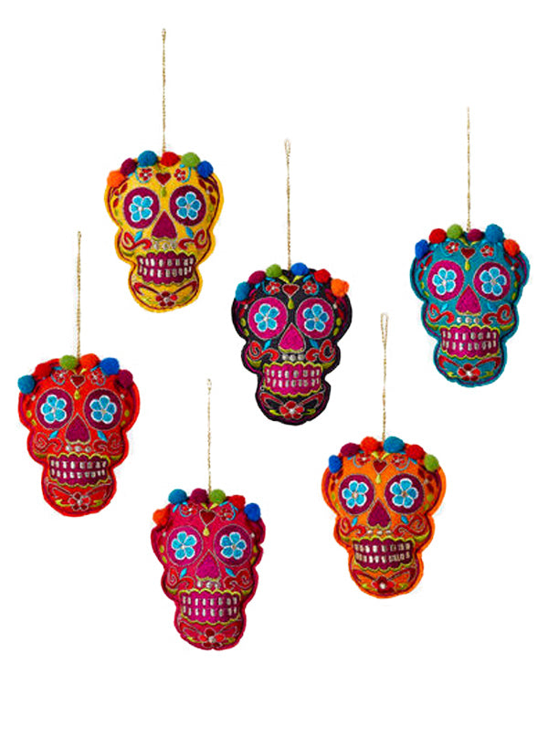 Assorted Sugar Skull Ornaments