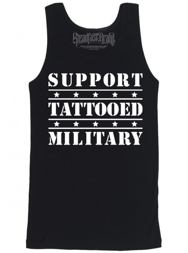 Men&#39;s &quot;Tattooed Military&quot; Tank by Steadfast Brand (Black) - InkedShop - 1