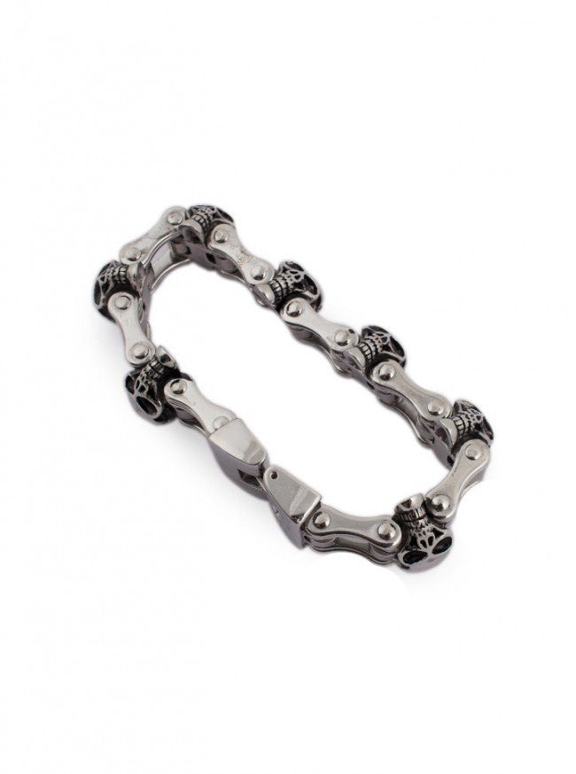 Men&#39;s &quot;Motorcycle Chain&quot; Bracelet by Wicked Steel (Stainless Steel) - www.inkedshop.com