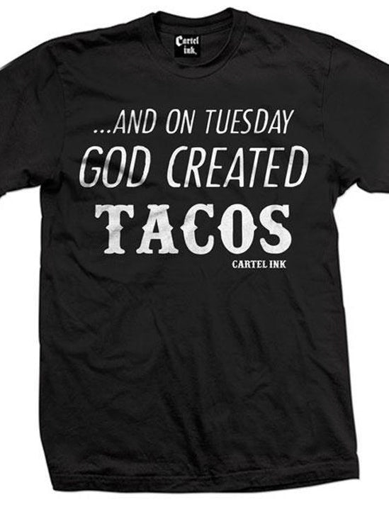 Men&#39;s God Created Tacos Tee