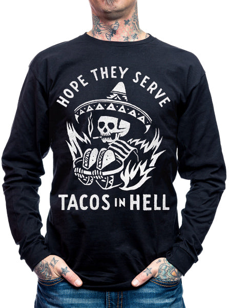 Unisex Hope They Serve Tacos In Hell Crewneck Sweatshirt
