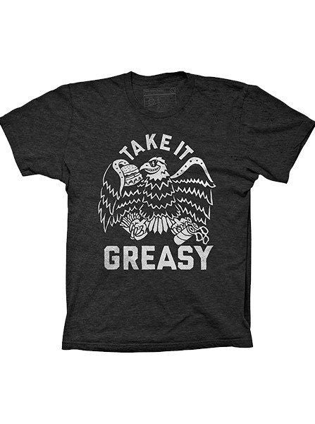 Men&#39;s &quot;Take It Greasy&quot; Tee by Pyknic (Black) - www.inkedshop.com