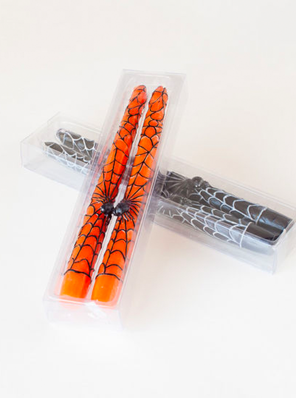 Spiderweb Taper Candles