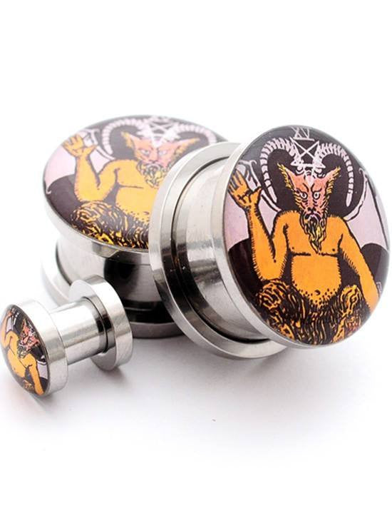 Tarot Devils Plugs by Mystic Metals - www.inkedshop.com