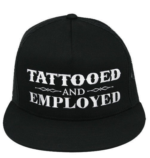 &quot;Tattooed and Employed&quot; Snapback Hat by Steadfast Brand (Black) - InkedShop - 1