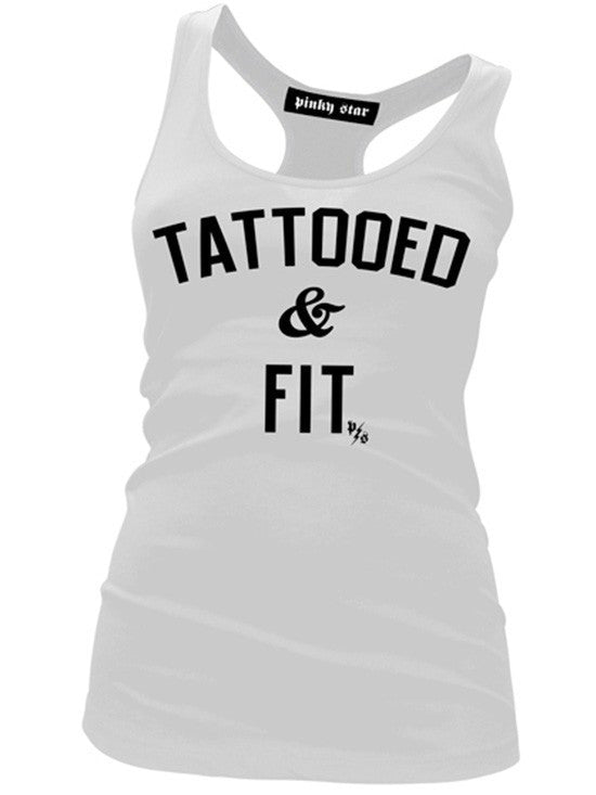 Women&#39;s &quot;Tattooed &amp; Fit&quot; Tank by Pinky Star (Multiple Options) - www.inkedshop.com