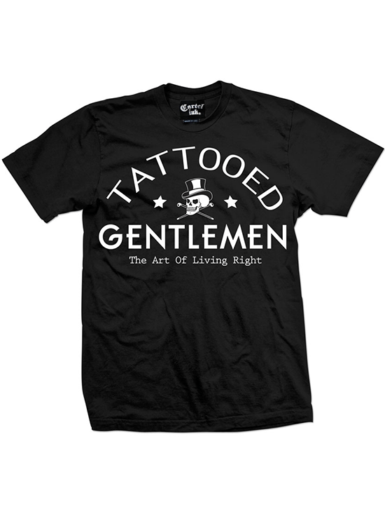 Men&#39;s &quot;Tattooed Gentleman&quot; Tee by Cartel Ink (Black) - www.inkedshop.com