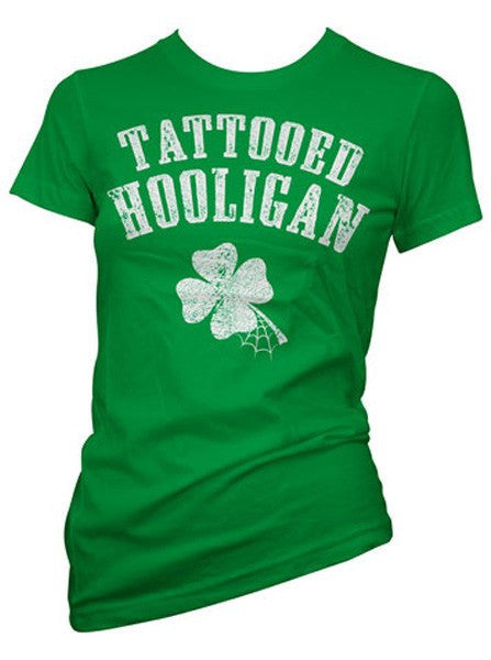 Women&#39;s &quot;Tattooed Hooligan&quot; Tee by Cartel Ink (Green) - www.inkedshop.com