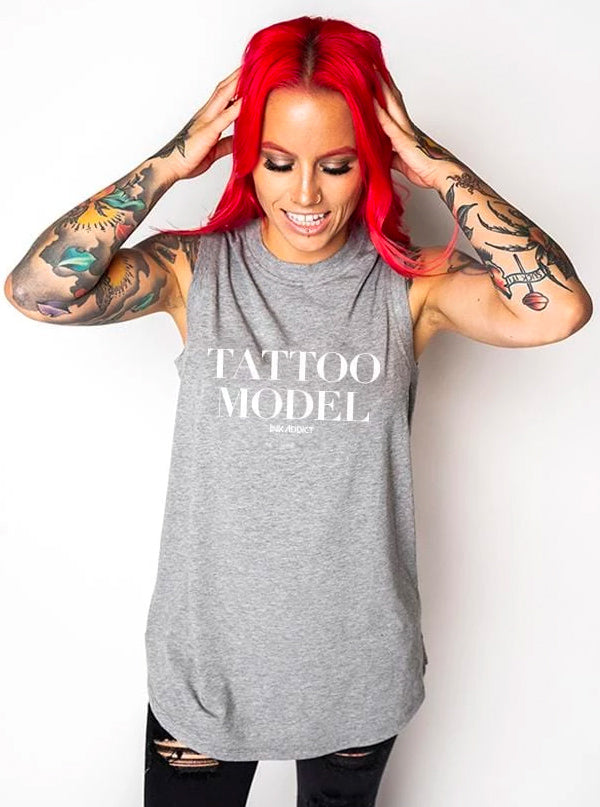 Women&#39;s Tattoo Model Flowy Muscle Tank