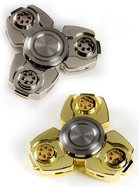 Button 3-Way Metal Fidget Spinners