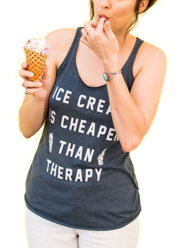 Women&#39;s Ice Cream Therapy Racerback Tank